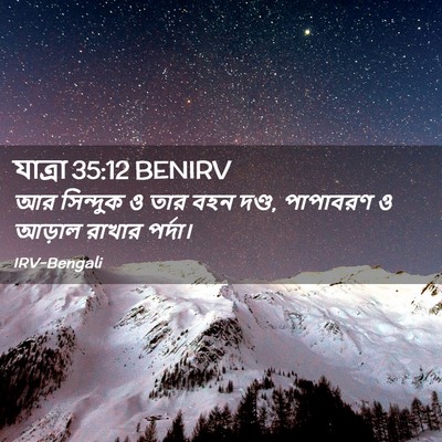 Picture 02 - যাত্ৰা 35:12 BENIRV - আর সিন্দুক ও তার - Bible Verse Picture