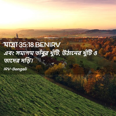 Picture 02 - যাত্ৰা 35:18 BENIRV - এবং সমাগম তাঁবুর - Bible Verse Picture