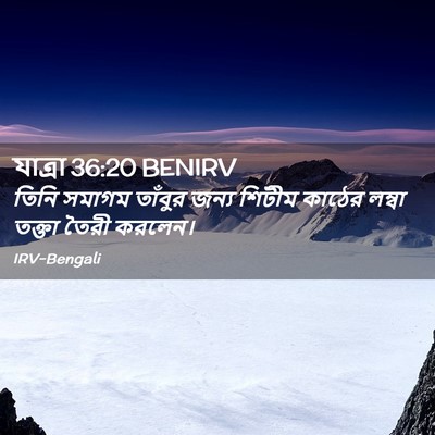 Picture 02 - যাত্ৰা 36:20 BENIRV - তিনি সমাগম তাঁবুর - Bible Verse Picture