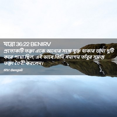 Picture 02 - যাত্ৰা 36:22 BENIRV - প্রত্যেকটি তক্তা - Bible Verse Picture