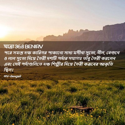 Picture 02 - যাত্ৰা 36:8 BENIRV - পরে সমস্ত দক্ষ - Bible Verse Picture