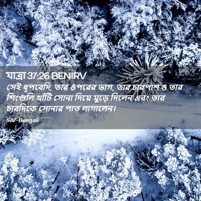Picture 02 - যাত্ৰা 37:26 BENIRV - সেই ধূপবেদি, তার - Bible Verse Picture