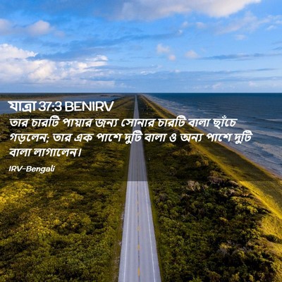 Picture 02 - যাত্ৰা 37:3 BENIRV - তার চারটি পায়ার - Bible Verse Picture