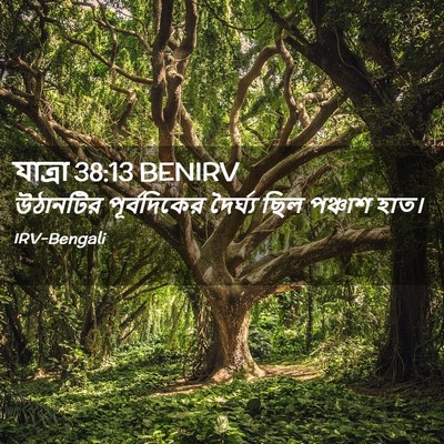 Picture 02 - যাত্ৰা 38:13 BENIRV - উঠানটির - Bible Verse Picture