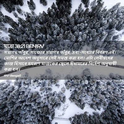 Picture 02 - যাত্ৰা 38:21 BENIRV - সমাগম তাঁবুর, - Bible Verse Picture