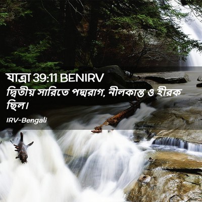 Picture 02 - যাত্ৰা 39:11 BENIRV - দ্বিতীয় সারিতে - Bible Verse Picture