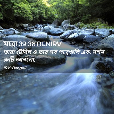 Picture 02 - যাত্ৰা 39:36 BENIRV - তারা টেবিল ও তার সব - Bible Verse Picture