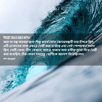 Picture 02 - যাত্ৰা 39:5 BENIRV - আর তা বন্ধ করবার - Bible Verse Picture