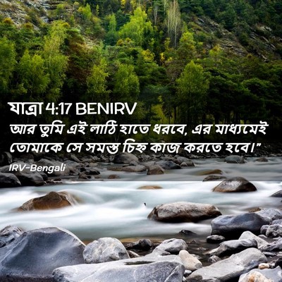 Picture 02 - যাত্ৰা 4:17 BENIRV - আর তুমি এই লাঠি - Bible Verse Picture
