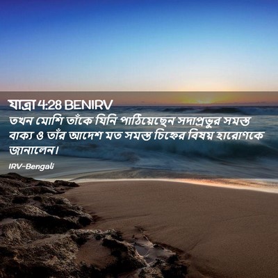 Picture 02 - যাত্ৰা 4:28 BENIRV - তখন মোশি তাঁকে - Bible Verse Picture