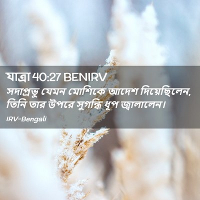 Picture 02 - যাত্ৰা 40:27 BENIRV - সদাপ্রভু যেমন - Bible Verse Picture