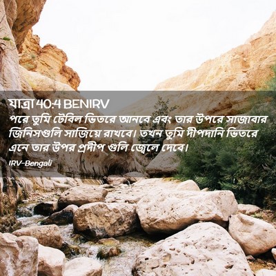 Picture 02 - যাত্ৰা 40:4 BENIRV - পরে তুমি টেবিল - Bible Verse Picture