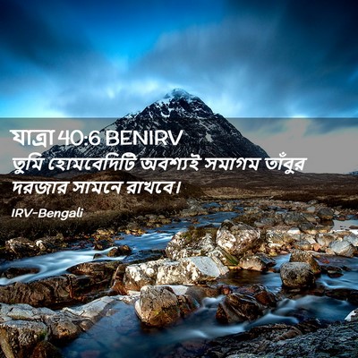 Picture 02 - যাত্ৰা 40:6 BENIRV - তুমি হোমবেদিটি - Bible Verse Picture
