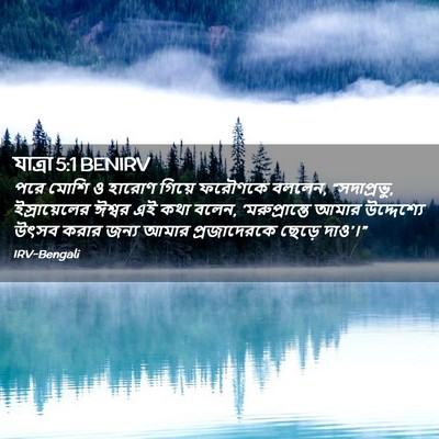 Picture 02 - যাত্ৰা 5:1 BENIRV - পরে মোশি ও হারোণ - Bible Verse Picture