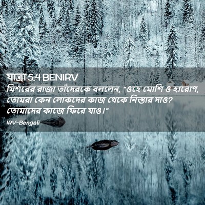 Picture 02 - যাত্ৰা 5:4 BENIRV - মিশরের রাজা - Bible Verse Picture