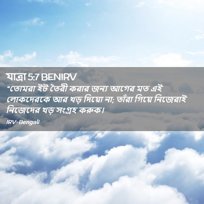 Picture 02 - যাত্ৰা 5:7 BENIRV - “তোমরা ইট তৈরী - Bible Verse Picture