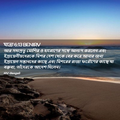 Picture 02 - যাত্ৰা 6:13 BENIRV - আর সদাপ্রভু মোশির - Bible Verse Picture