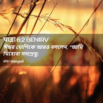Picture 02 - যাত্ৰা 6:2 BENIRV - ঈশ্বর মোশিকে আরও - Bible Verse Picture