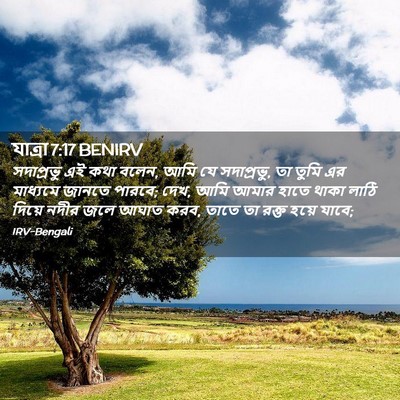 Picture 02 - যাত্ৰা 7:17 BENIRV - সদাপ্রভু এই কথা - Bible Verse Picture