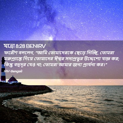 Picture 02 - যাত্ৰা 8:28 BENIRV - ফরৌণ বললেন, “আমি - Bible Verse Picture