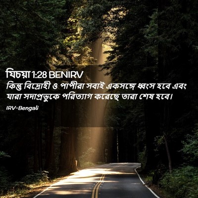Picture 02 - যিচয়া 1:28 BENIRV - কিন্তু বিদ্রোহী ও - Bible Verse Picture