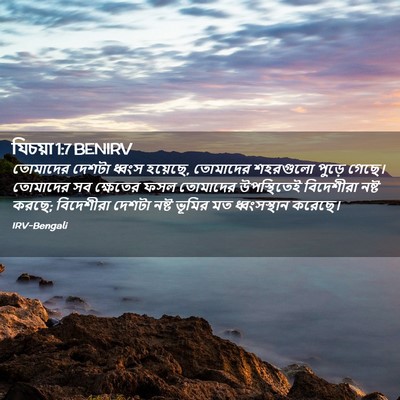 Picture 02 - যিচয়া 1:7 BENIRV - তোমাদের দেশটা - Bible Verse Picture