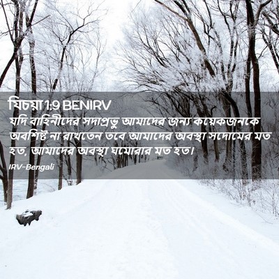 Picture 02 - যিচয়া 1:9 BENIRV - যদি বাহিনীদের - Bible Verse Picture