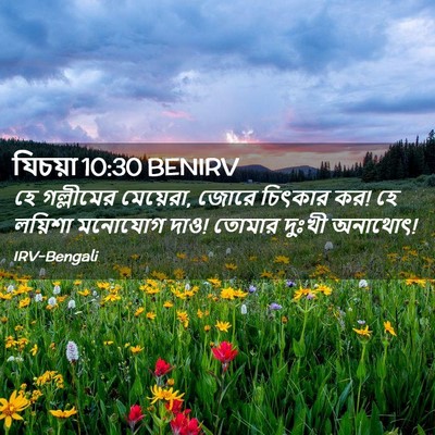 Picture 02 - যিচয়া 10:30 BENIRV - হে গল্লীমের - Bible Verse Picture