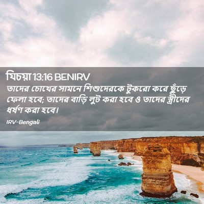 Picture 02 - যিচয়া 13:16 BENIRV - তাদের চোখের সামনে - Bible Verse Picture