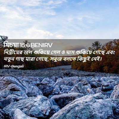 Picture 02 - যিচয়া 15:6 BENIRV - নিম্রীমের জল - Bible Verse Picture