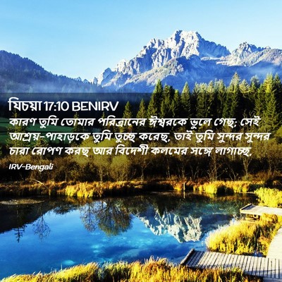 Picture 02 - যিচয়া 17:10 BENIRV - কারণ তুমি তোমার - Bible Verse Picture