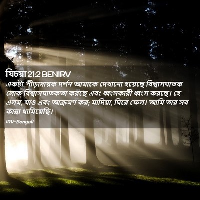 Picture 02 - যিচয়া 21:2 BENIRV - একটা পীড়াদায়ক - Bible Verse Picture