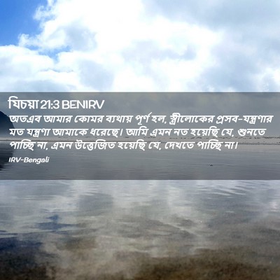 Picture 02 - যিচয়া 21:3 BENIRV - অতএব আমার কোমর - Bible Verse Picture