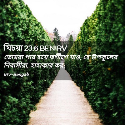 Picture 02 - যিচয়া 23:6 BENIRV - তোমরা পার হয়ে - Bible Verse Picture