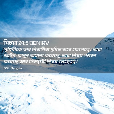 Picture 02 - যিচয়া 24:5 BENIRV - পৃথিবীকে তার - Bible Verse Picture