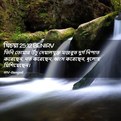 Picture 02 - যিচয়া 25:12 BENIRV - তিনি তোমার উঁচু - Bible Verse Picture