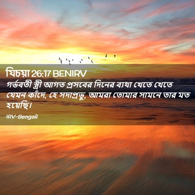 Picture 02 - যিচয়া 26:17 BENIRV - গর্ভবতী স্ত্রী - Bible Verse Picture