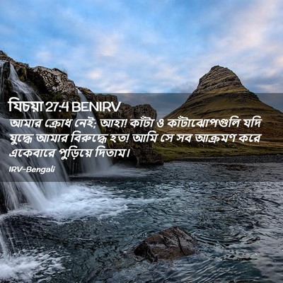 Picture 02 - যিচয়া 27:4 BENIRV - আমার ক্রোধ নেই; - Bible Verse Picture