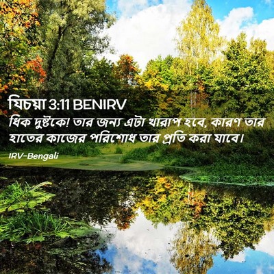 Picture 02 - যিচয়া 3:11 BENIRV - ধিক দুষ্টকে! তার - Bible Verse Picture