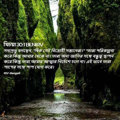 Picture 02 - যিচয়া 30:1 BENIRV - সদাপ্রভু বলছেন, - Bible Verse Picture