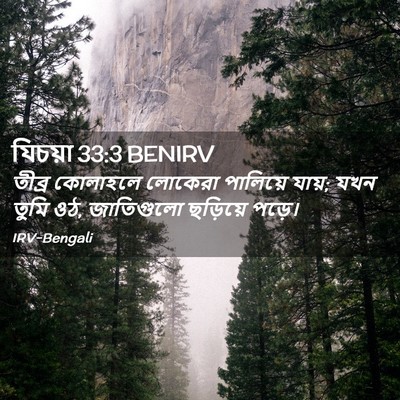 Picture 02 - যিচয়া 33:3 BENIRV - তীব্র কোলাহলে - Bible Verse Picture