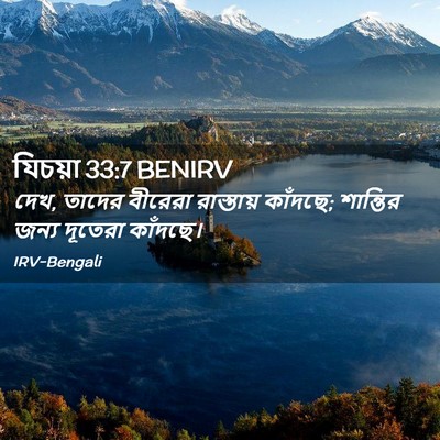 Picture 02 - যিচয়া 33:7 BENIRV - দেখ, তাদের বীরেরা - Bible Verse Picture