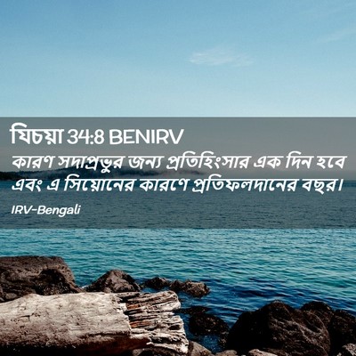 Picture 02 - যিচয়া 34:8 BENIRV - কারণ সদাপ্রভুর - Bible Verse Picture