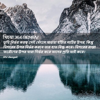 Picture 02 - যিচয়া 36:6 BENIRV - তুমি নির্ভর করছ - Bible Verse Picture