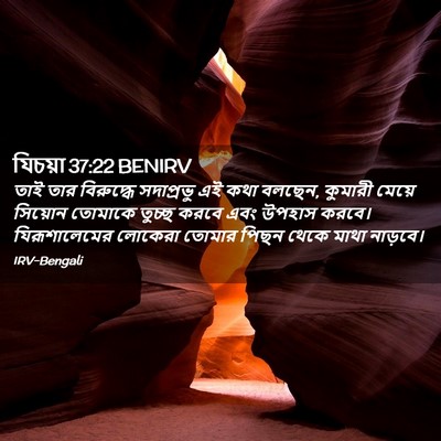 Picture 02 - যিচয়া 37:22 BENIRV - তাই তার বিরুদ্ধে - Bible Verse Picture