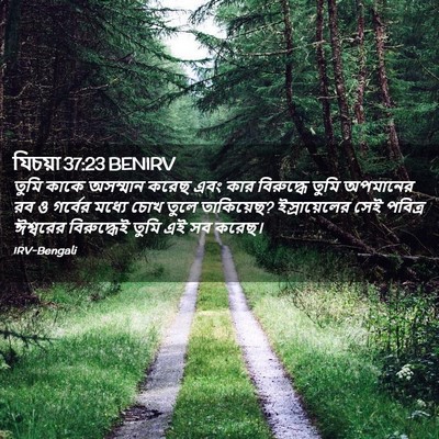 Picture 02 - যিচয়া 37:23 BENIRV - তুমি কাকে অসম্মান - Bible Verse Picture