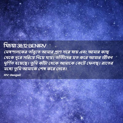 Picture 02 - যিচয়া 38:12 BENIRV - মেষপালকের তাঁবুতে - Bible Verse Picture
