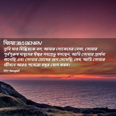 Picture 02 - যিচয়া 38:5 BENIRV - তুমি যাও - Bible Verse Picture