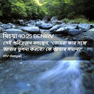 Picture 02 - যিচয়া 40:25 BENIRV - সেই পবিত্রজন - Bible Verse Picture