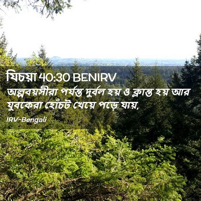 Picture 02 - যিচয়া 40:30 BENIRV - অল্পবয়সীরা - Bible Verse Picture
